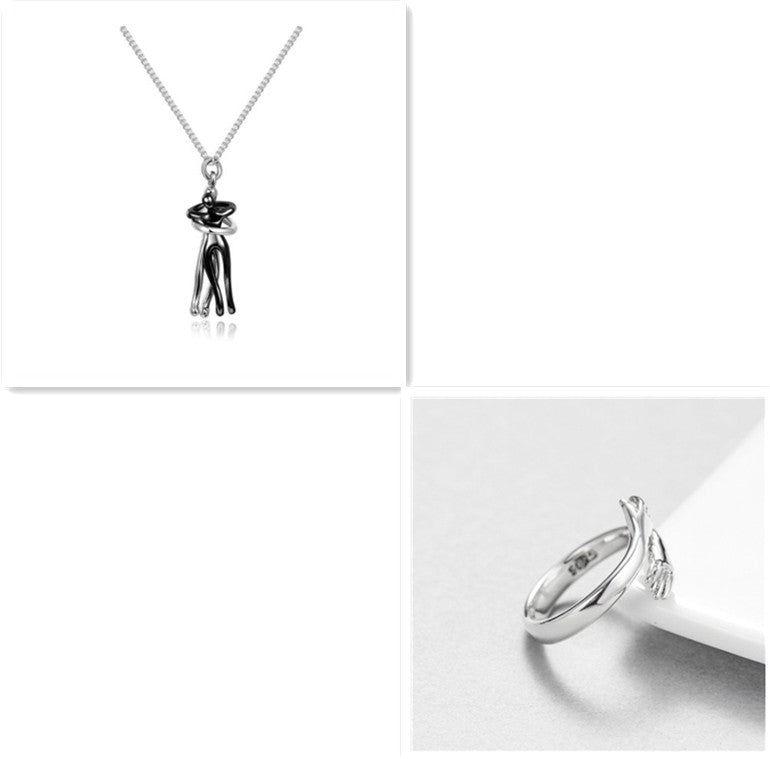 Buy Love Hug Necklace Unisex Men Women Couple Jewelry Simple Temperament Clavicle Chain Valentines Day Lover Gift online at DLC Market