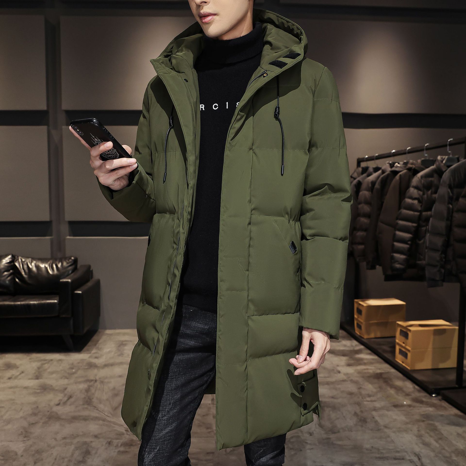 Fashionable And Handsome Thickened Work Clothes Cotton Coat Winter Clothing Down Men by null