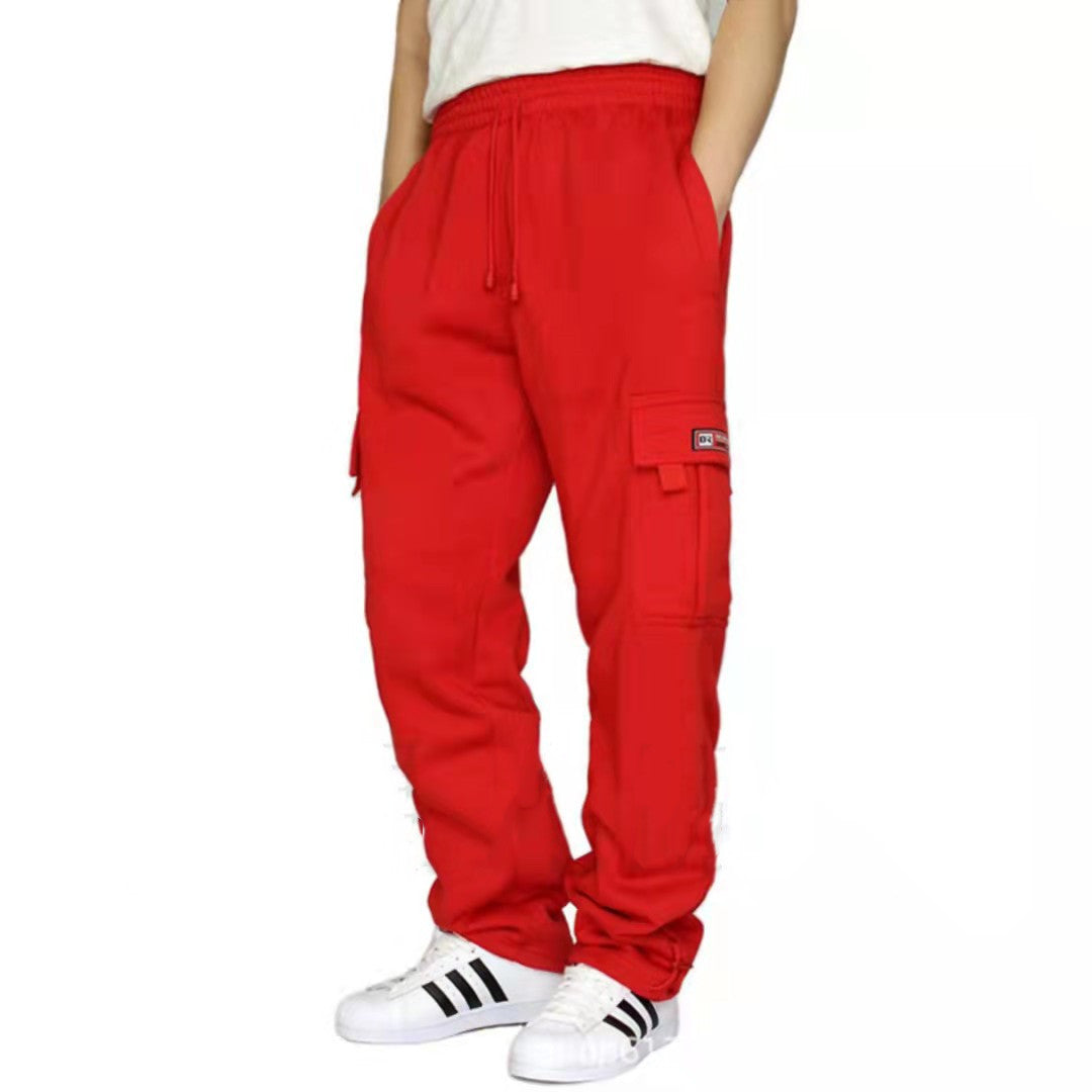 Men Pants Sweatpants Stretch Elastic Waist Jogger Sports Pants Drawstring Trousers Fashion Mens Clothing by null