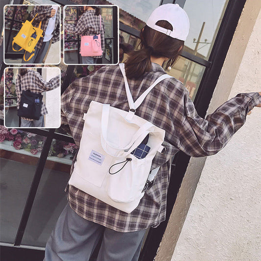 Buy Harajuku Canvas Bags Students Handbag With Pockets Preppy Buckpack Shoulder Bag For Women Shoolbags online at DLC Market