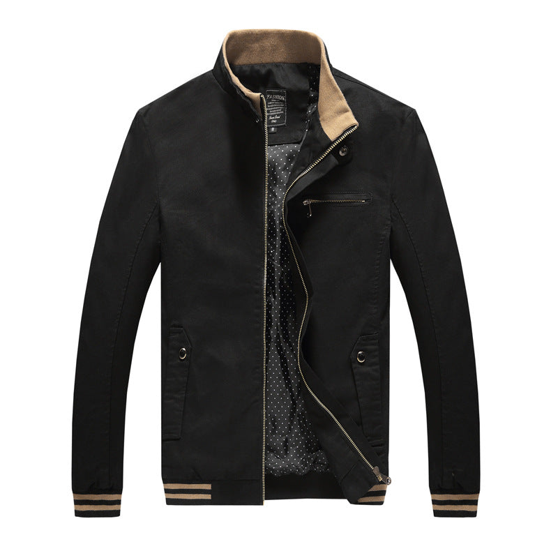 Spring Autumn Men Casual Jacket Coat Men's Fashion Washed Pure Cotton Brand Clothing Jackets Male Coats by null
