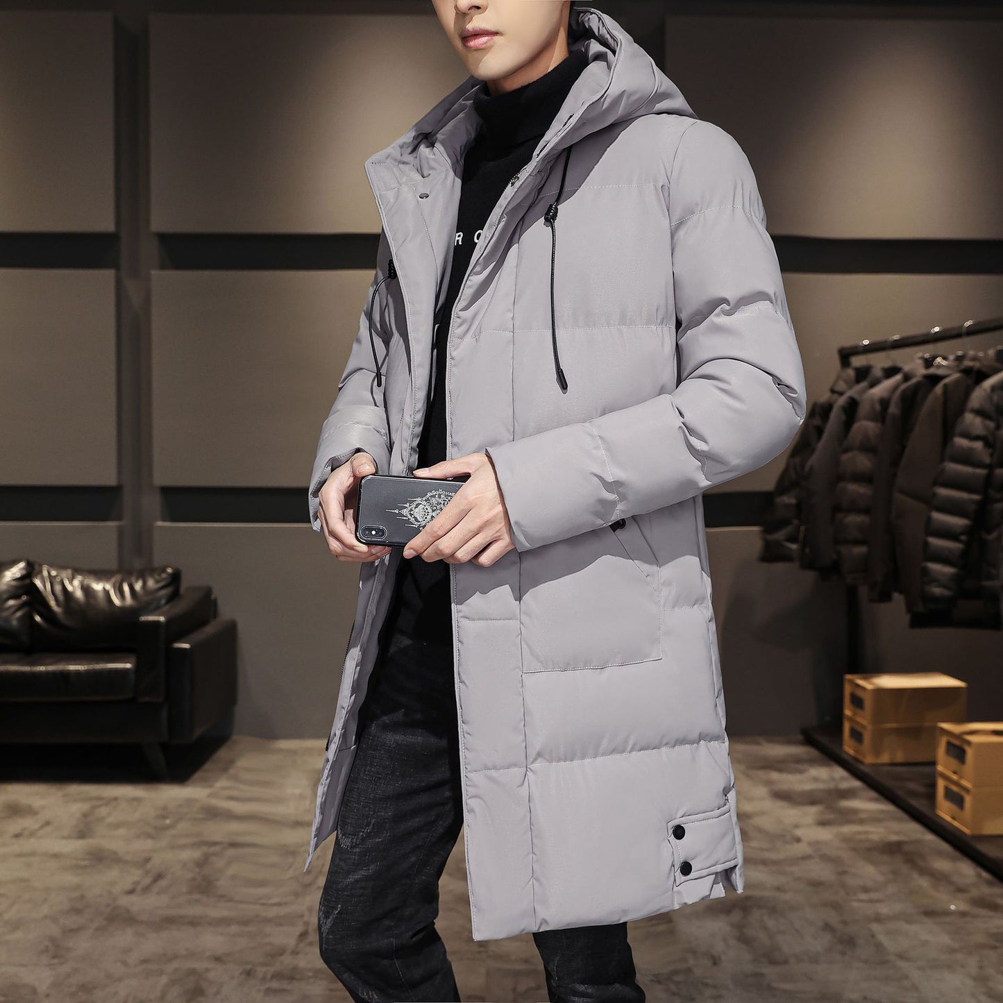 Fashionable And Handsome Thickened Work Clothes Cotton Coat Winter Clothing Down Men by null