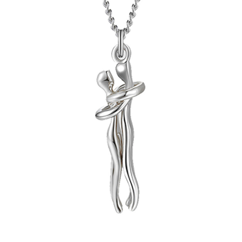 Buy Love Hug Necklace Unisex Men Women Couple Jewelry Simple Temperament Clavicle Chain Valentines Day Lover Gift online at DLC Market