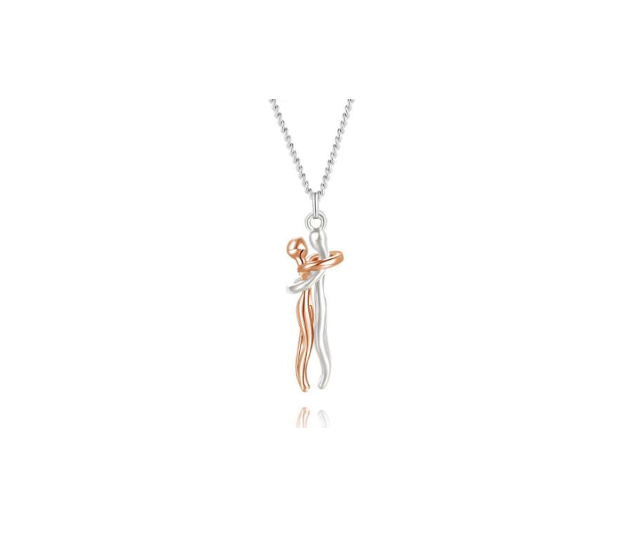 Buy Love Hug Necklace Unisex Men Women Couple Jewelry Simple Temperament Clavicle Chain Valentines Day Lover Gift online at DLC Market