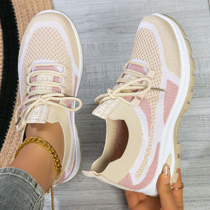 Buy Women's Sporty Flyknit Mesh Shoes Low-cut Lightweight Casual And Versatile online at DLC Market