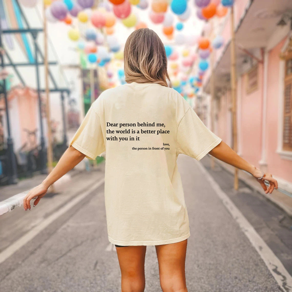 Buy New Fashion Womens Letter T-Shirt Round Neck Short Sleeve Slogan Tee Top online at DLC Market