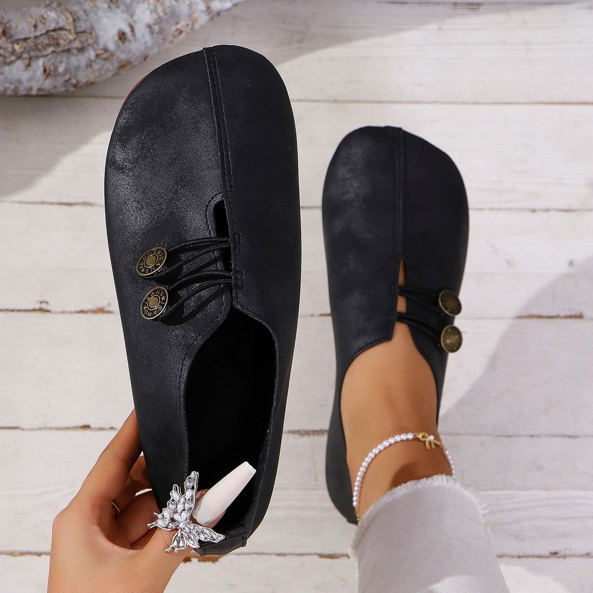 Buy Ins Square Toe Slip-on Sandals Summer Fashion Soft Flat Shoes For Women online at DLC Market