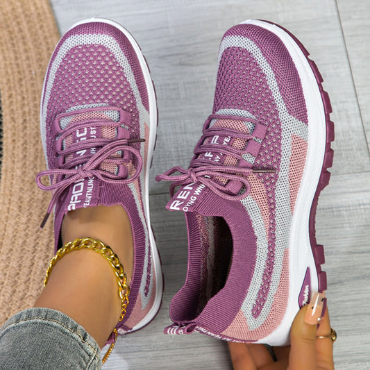 Buy Women's Sporty Flyknit Mesh Shoes Low-cut Lightweight Casual And Versatile online at DLC Market