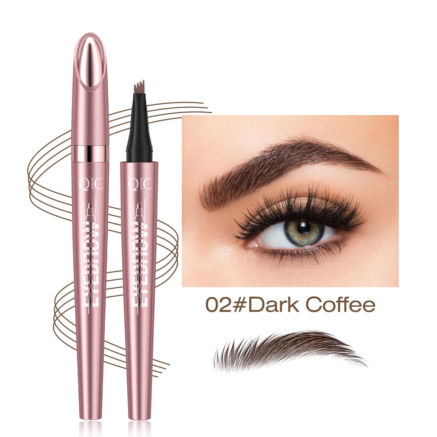 Buy Waterproof And Smooth Not Smudge Four-fork Liquid Eyebrow Pencil online at DLC Market