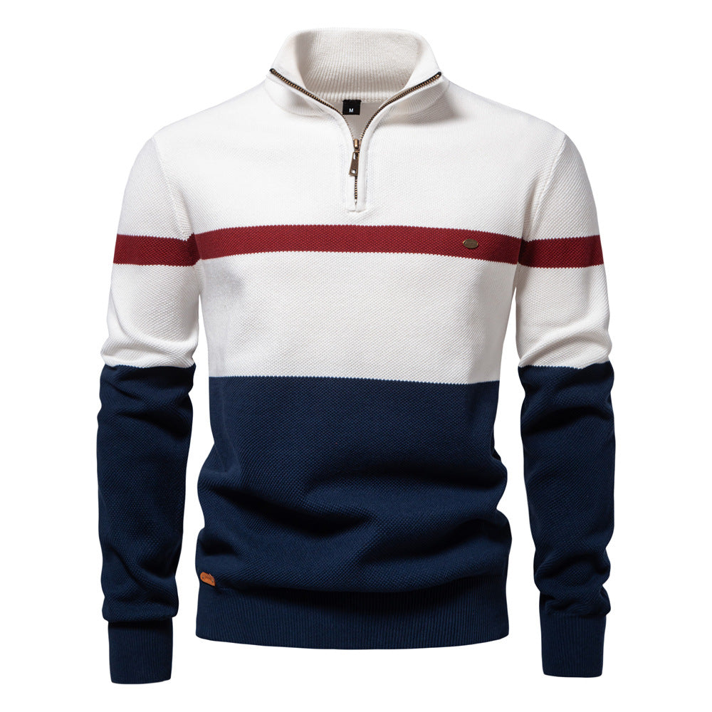 New Color Matching Sweater Men's Clothing by null