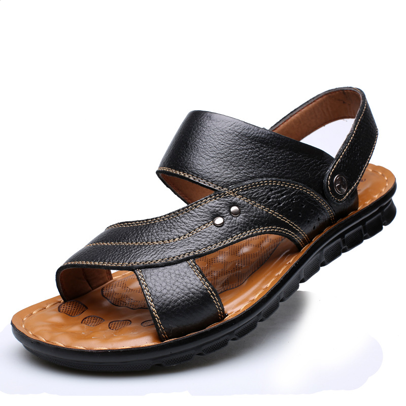 Buy Men Sandals Summer Beach Shoes Adjustable Back Strap Design Slippers Slides online at DLC Market