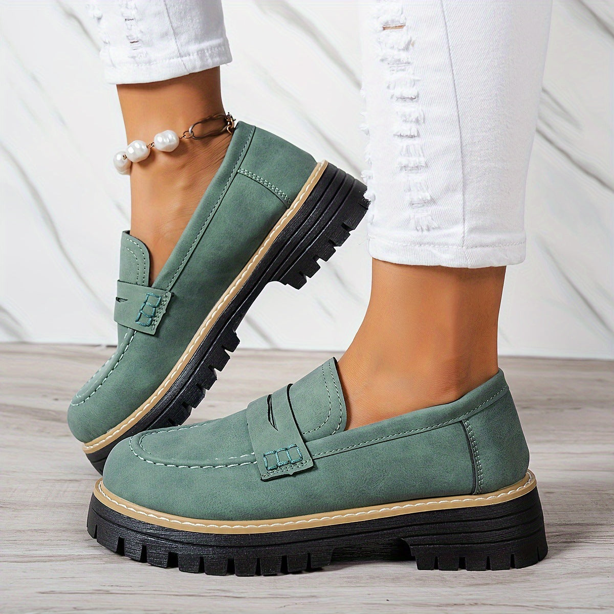 Buy Fashion Flat Shoes Casual Matte British Style Women's Shoes online at DLC Market