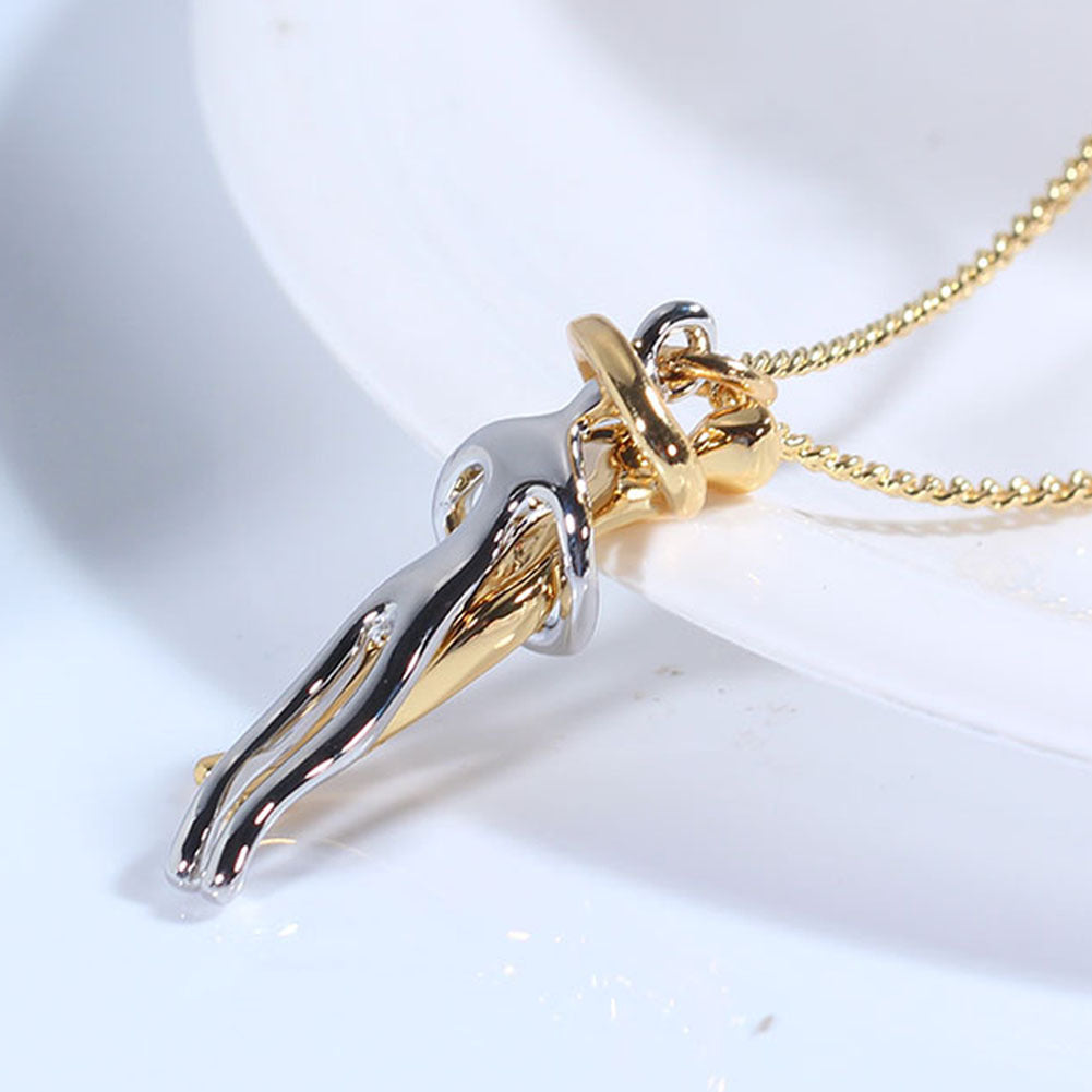 Buy Love Hug Necklace Unisex Men Women Couple Jewelry Simple Temperament Clavicle Chain Valentines Day Lover Gift online at DLC Market