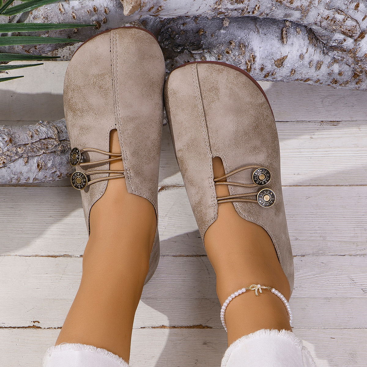 Buy Ins Square Toe Slip-on Sandals Summer Fashion Soft Flat Shoes For Women online at DLC Market