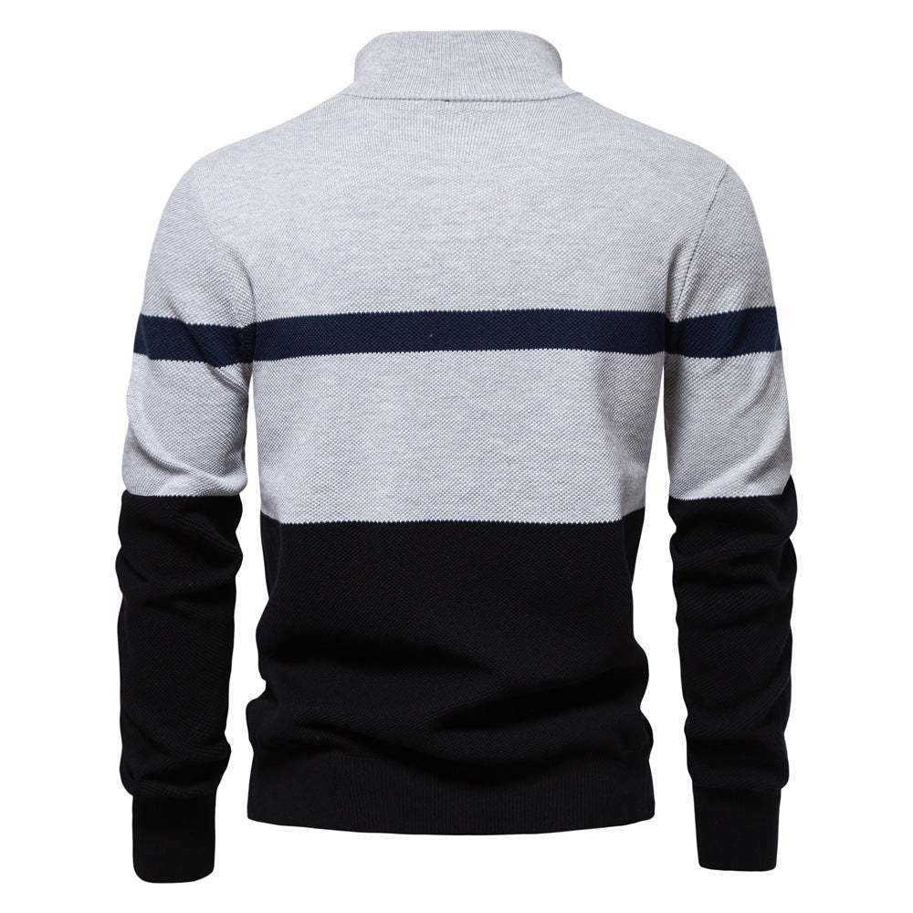 New Color Matching Sweater Men's Clothing by null
