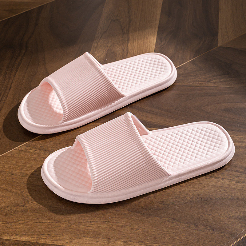 Buy Summer Slipper Indoor House Shoes For Men Women Couples Solid Color Rhombus Striped Non-slip Bathroom Slippers online at DLC Market