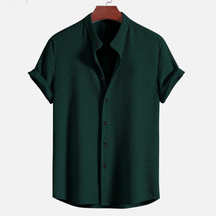 Short Sleeve Loose Shirt Top Summer Mens Clothing by null
