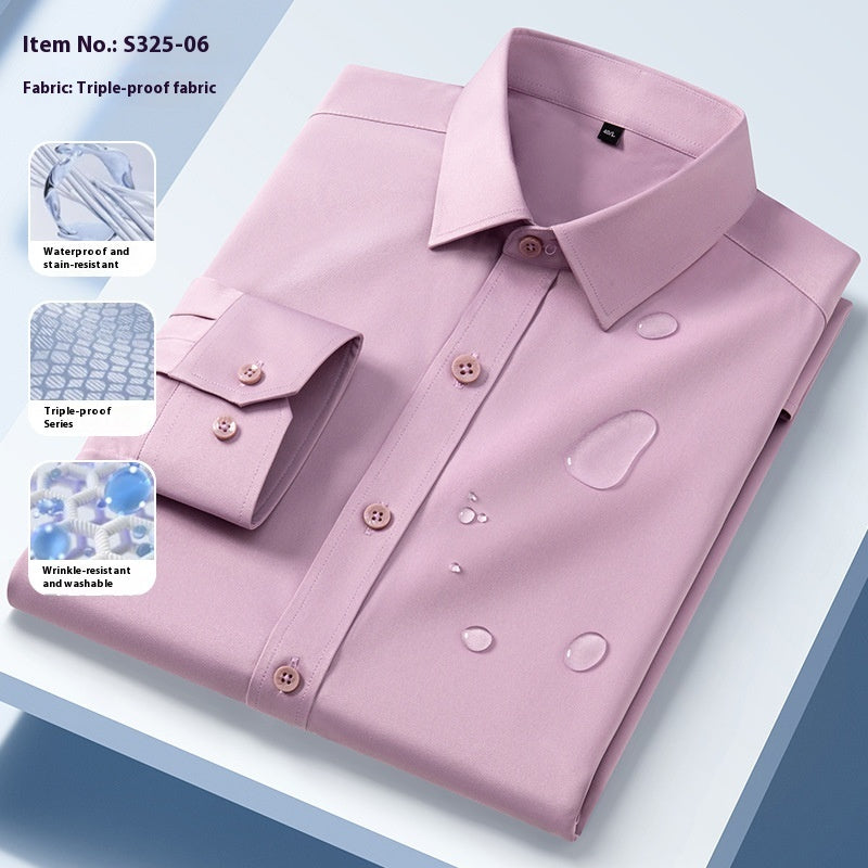 Three-proof Long-sleeved Shirt Men's Clothing by null