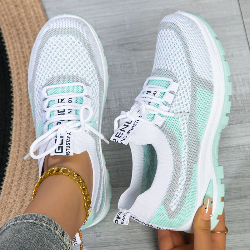 Buy Women's Sporty Flyknit Mesh Shoes Low-cut Lightweight Casual And Versatile online at DLC Market