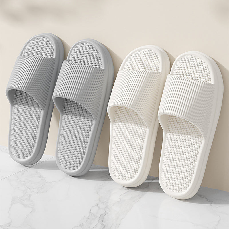 Buy Striped Design Home Slippers For Women Men Soft Anti-slip Floor Bathroom Slippers Solid House Shoes online at DLC Market