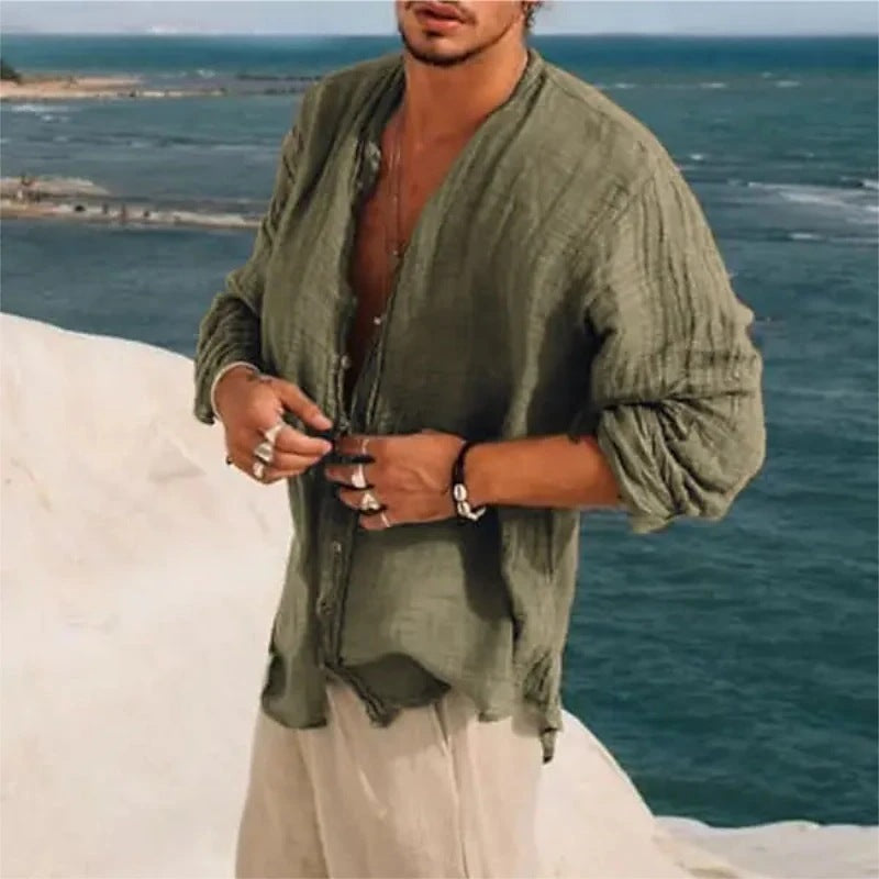 Half Sleeve Shirt Men's Clothing Handsome Trendy Casual by null