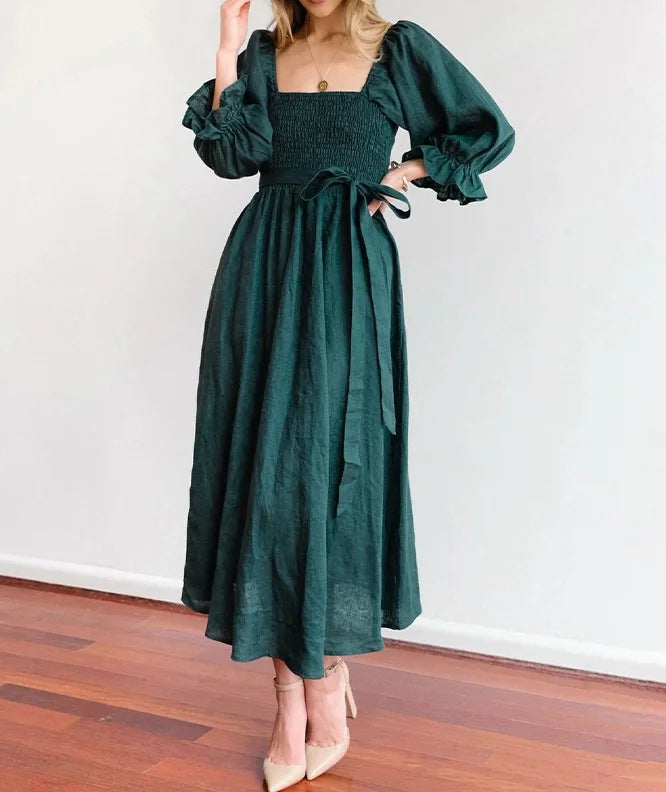 Buy Women's Clothing V-neck Half Sleeves Front And Back Wearable Type Dress online at DLC Market