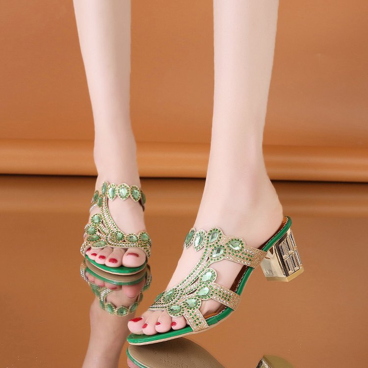 Buy Women's Fashion Outerwear Chunky Heel High Heel Flip-flops Plus Size Sandals online at DLC Market