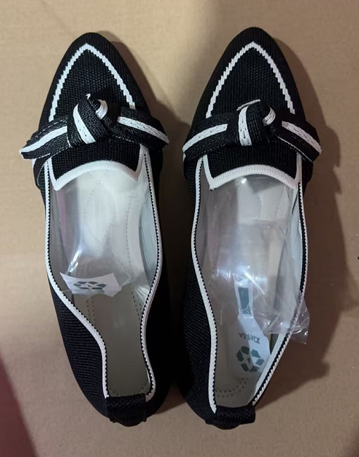 Buy Fashion Pointed Toe Bow Flat Shoes For Women Lying Woven Slip-on Breathable Shoes Summer online at DLC Market