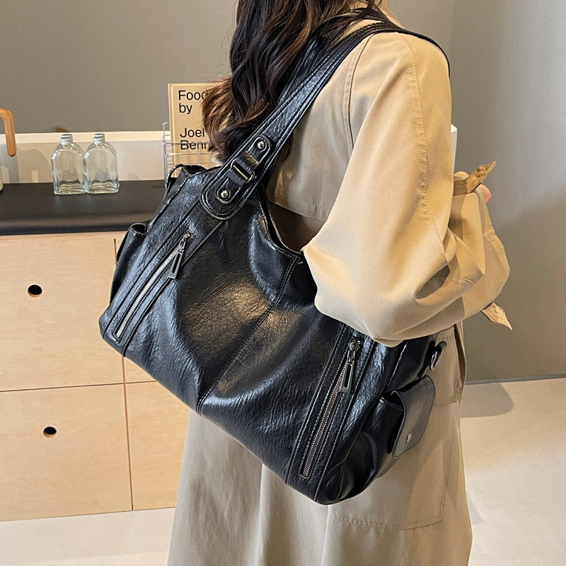 Buy Handbag European And American Retro Solid Color Simple Texture online at DLC Market