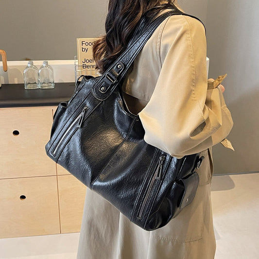 Buy Handbag European And American Retro Solid Color Simple Texture online at DLC Market