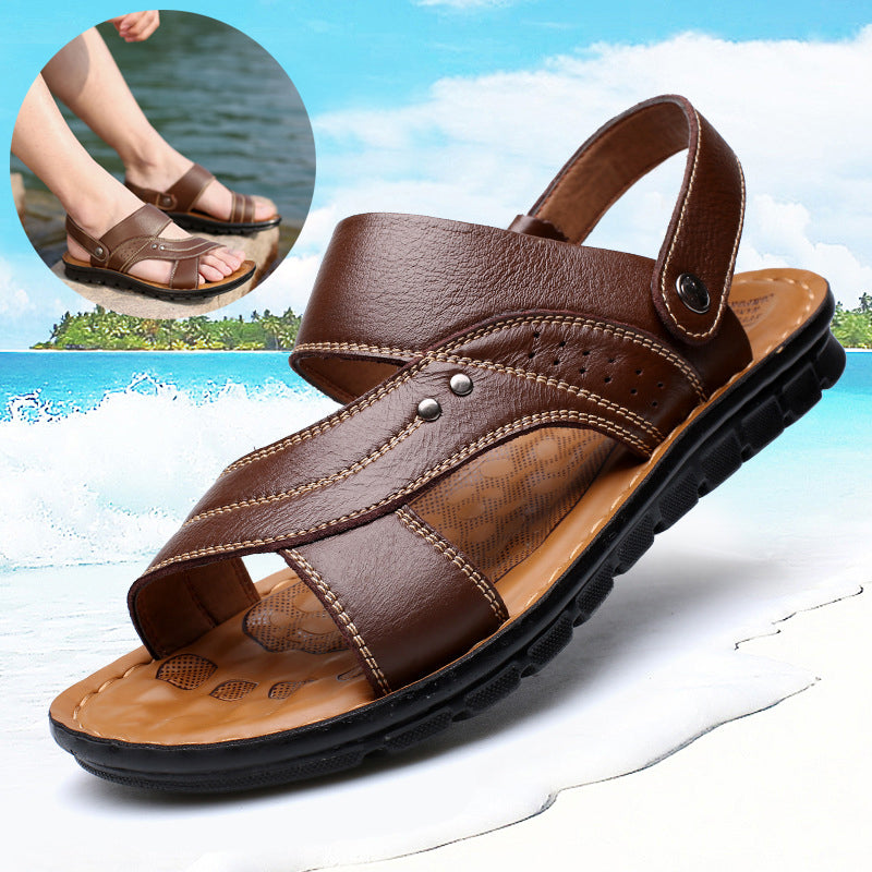 Buy Men Sandals Summer Beach Shoes Adjustable Back Strap Design Slippers Slides online at DLC Market