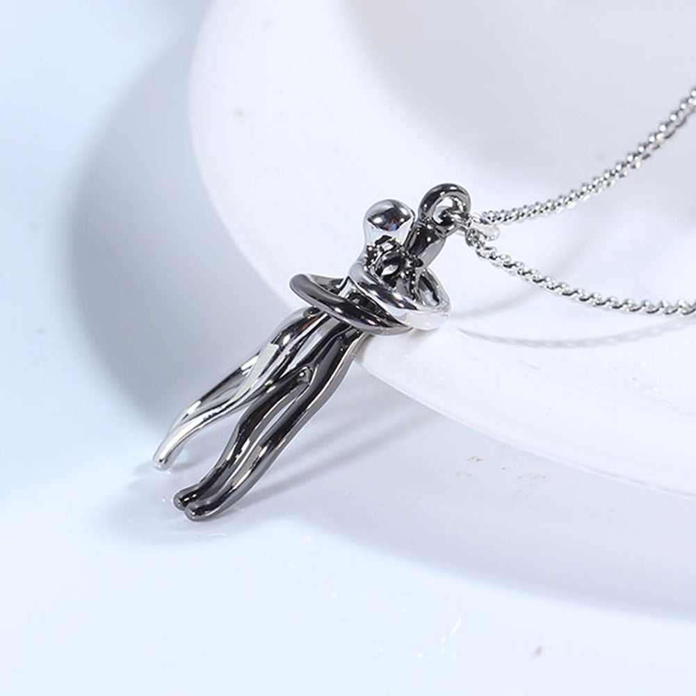 Buy Love Hug Necklace Unisex Men Women Couple Jewelry Simple Temperament Clavicle Chain Valentines Day Lover Gift online at DLC Market