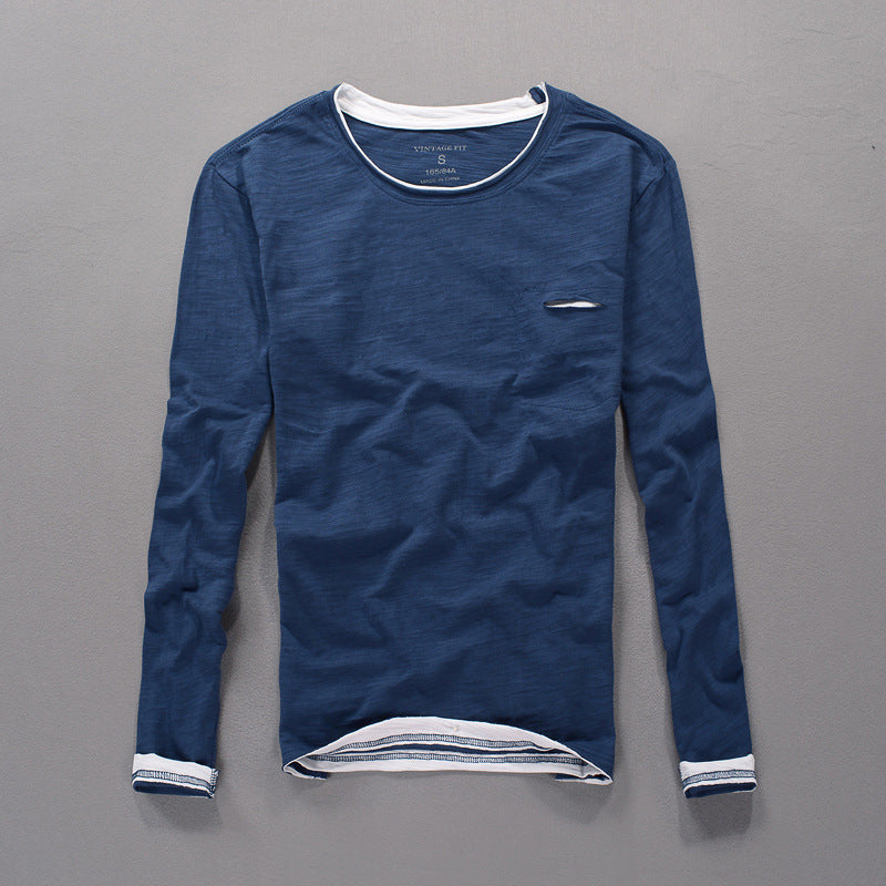 Japanese Style Men's Clothing Long Sleeve Cotton by null