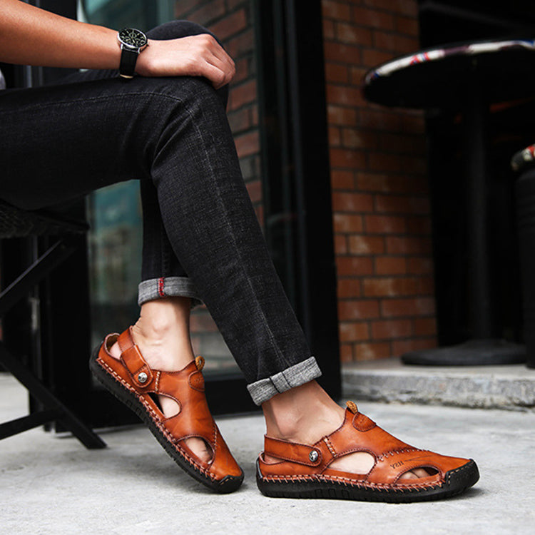 Buy Men's Closed Toe Sandals Summer Adjustable Slides Slippers Fashion Beach Shoes online at DLC Market
