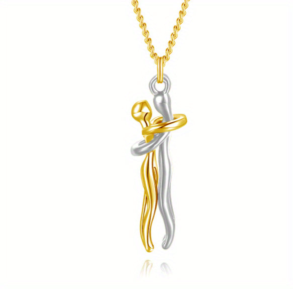 Buy Love Hug Necklace Unisex Men Women Couple Jewelry Simple Temperament Clavicle Chain Valentines Day Lover Gift online at DLC Market