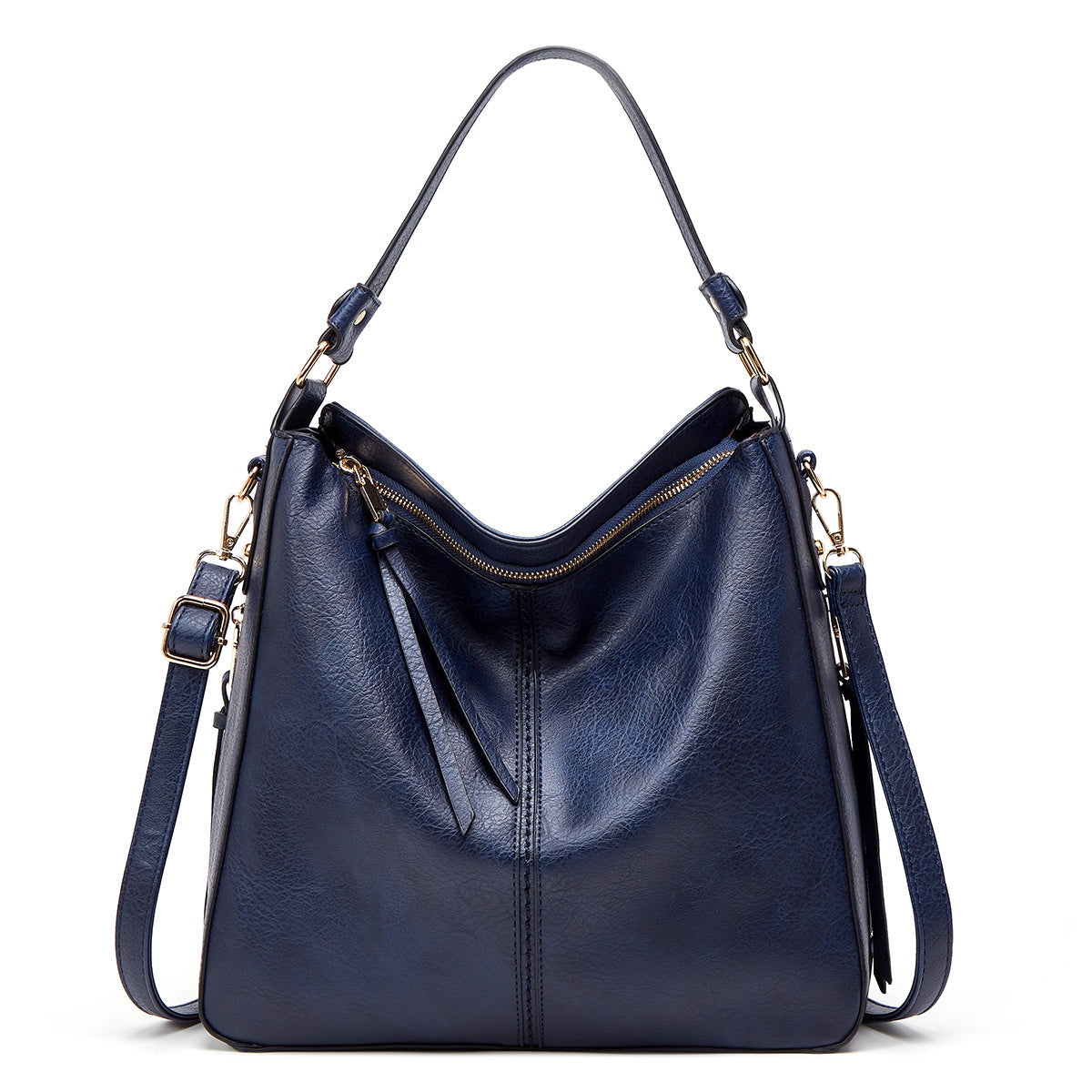 Buy Hobos Zipper Bucket Bags With Adjustable Shoulder-strap Handbags Temperament High Capacity Messenger Shoulder Bag For Women online at DLC Market