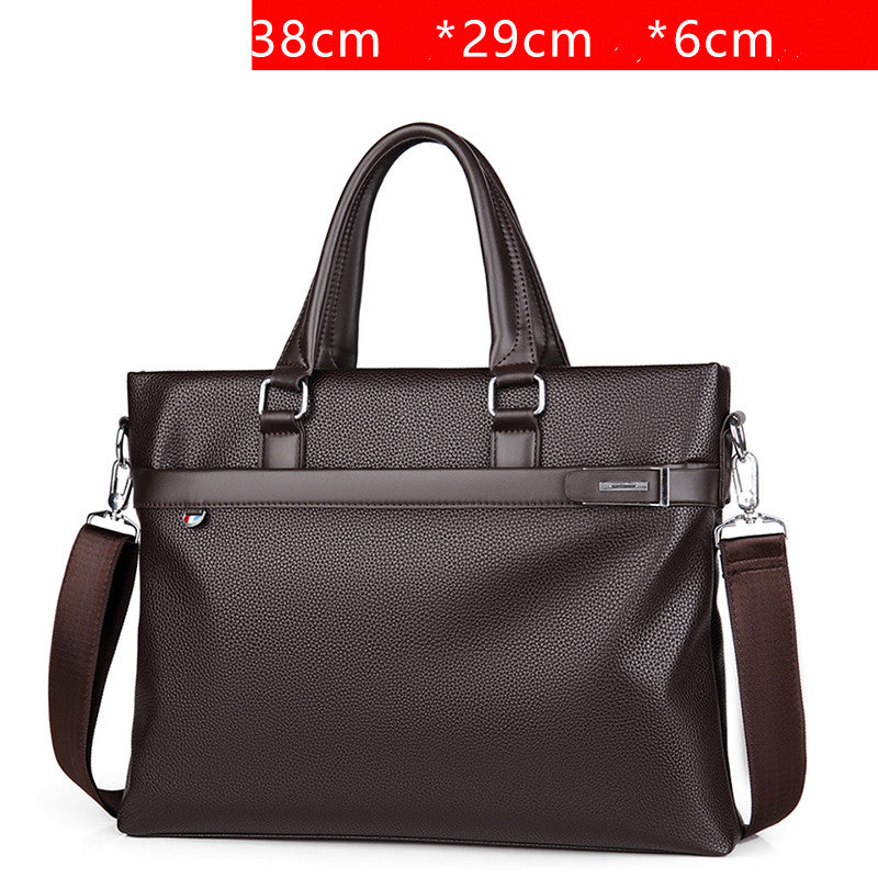 Buy Large Capacity Business Handbag Men's Soft Leather Briefcase online at DLC Market