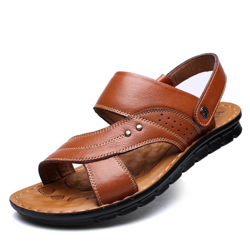 Buy Men Sandals Summer Beach Shoes Adjustable Back Strap Design Slippers Slides online at DLC Market