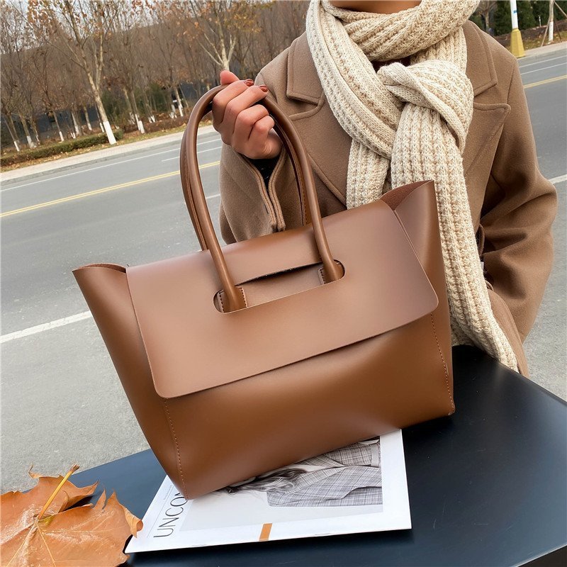 Buy Fashion Women Shoulder Bags Large Capacity Handbags Simple Retro Tote Bags Solid Color Famous Brand High Quality Bags online at DLC Market