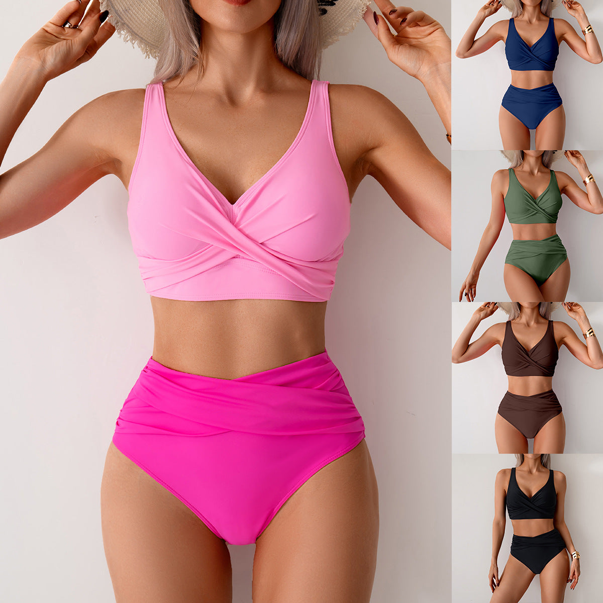 Sexy Split Swimsuit High Waist Swimsuit Outfit Bikini by null