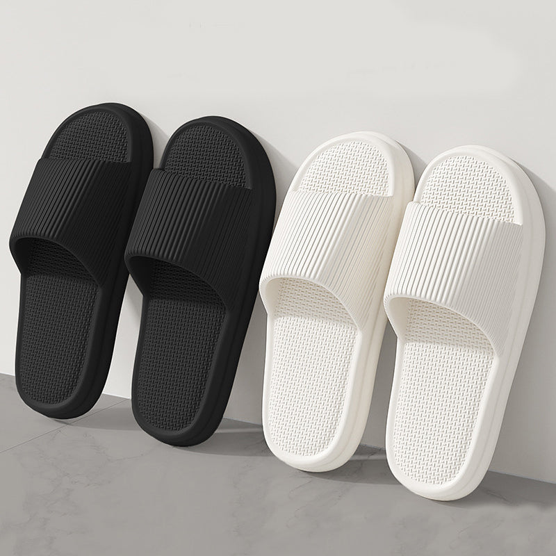 Buy Striped Design Home Slippers For Women Men Soft Anti-slip Floor Bathroom Slippers Solid House Shoes online at DLC Market