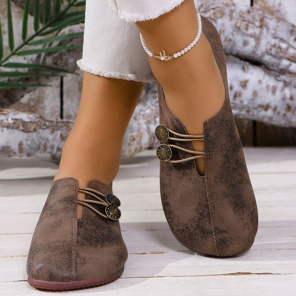Buy Ins Square Toe Slip-on Sandals Summer Fashion Soft Flat Shoes For Women online at DLC Market