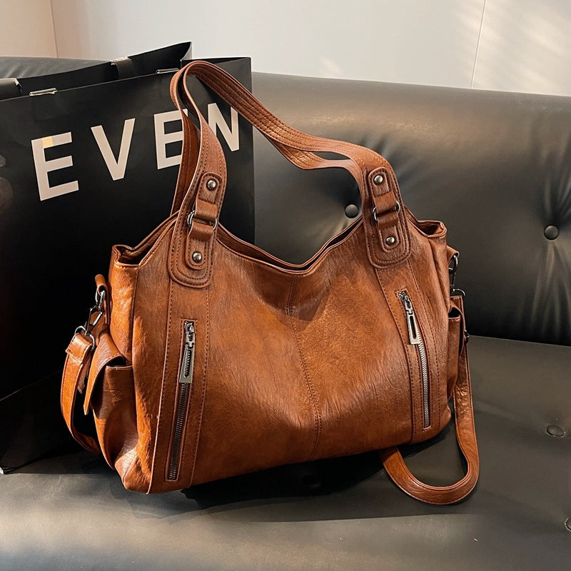 Buy Handbag European And American Retro Solid Color Simple Texture online at DLC Market