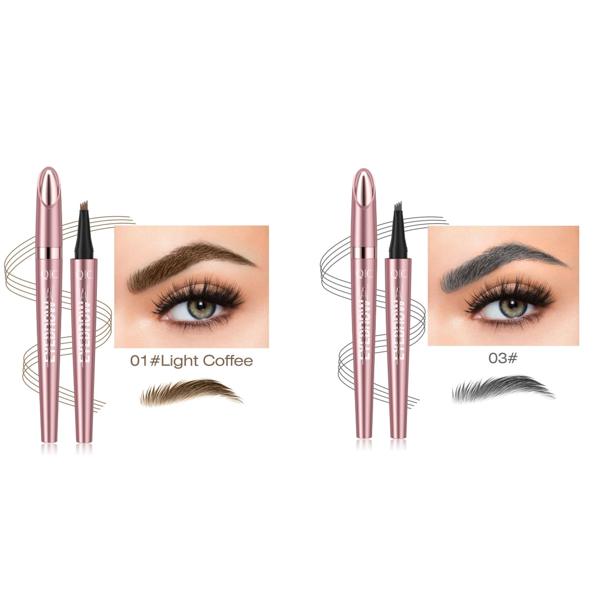 Buy Waterproof And Smooth Not Smudge Four-fork Liquid Eyebrow Pencil online at DLC Market