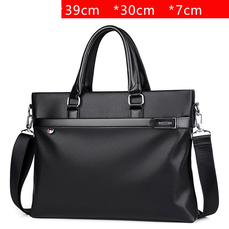Buy Large Capacity Business Handbag Men's Soft Leather Briefcase online at DLC Market