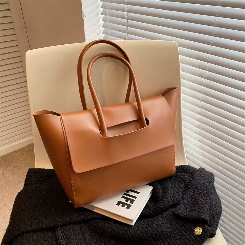 Buy Fashion Women Shoulder Bags Large Capacity Handbags Simple Retro Tote Bags Solid Color Famous Brand High Quality Bags online at DLC Market