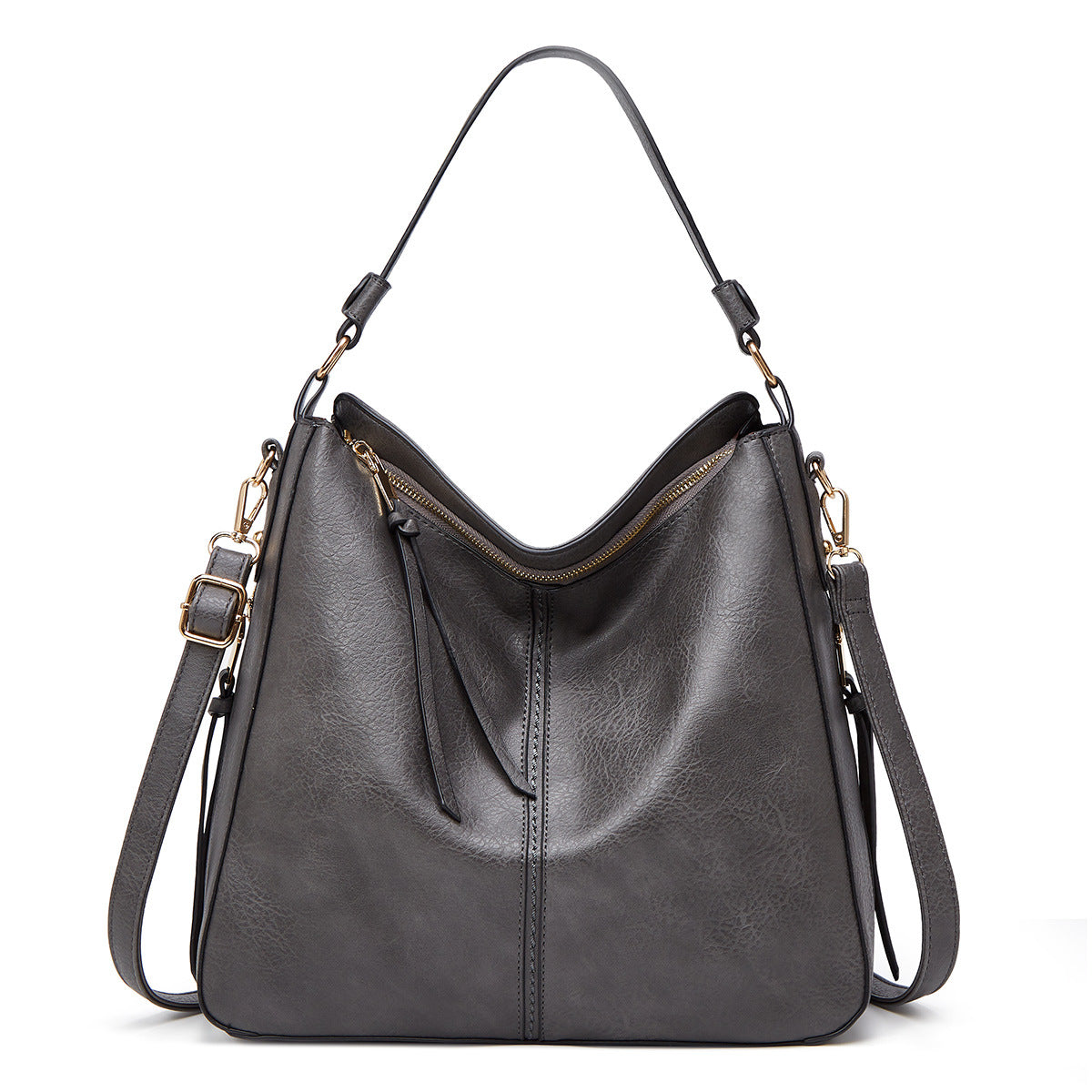 Buy Hobos Zipper Bucket Bags With Adjustable Shoulder-strap Handbags Temperament High Capacity Messenger Shoulder Bag For Women online at DLC Market