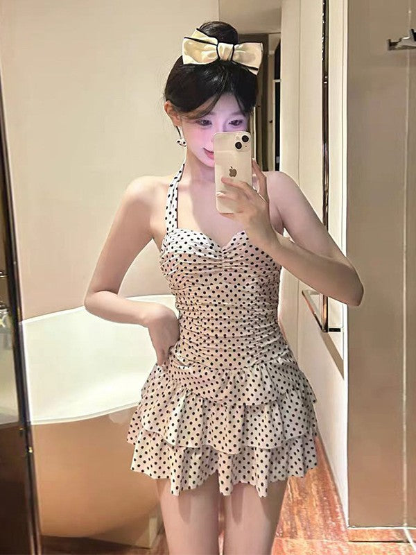 Buy Women's Retro Polka-Dot One-Piece Swimsuit online at DLC Market