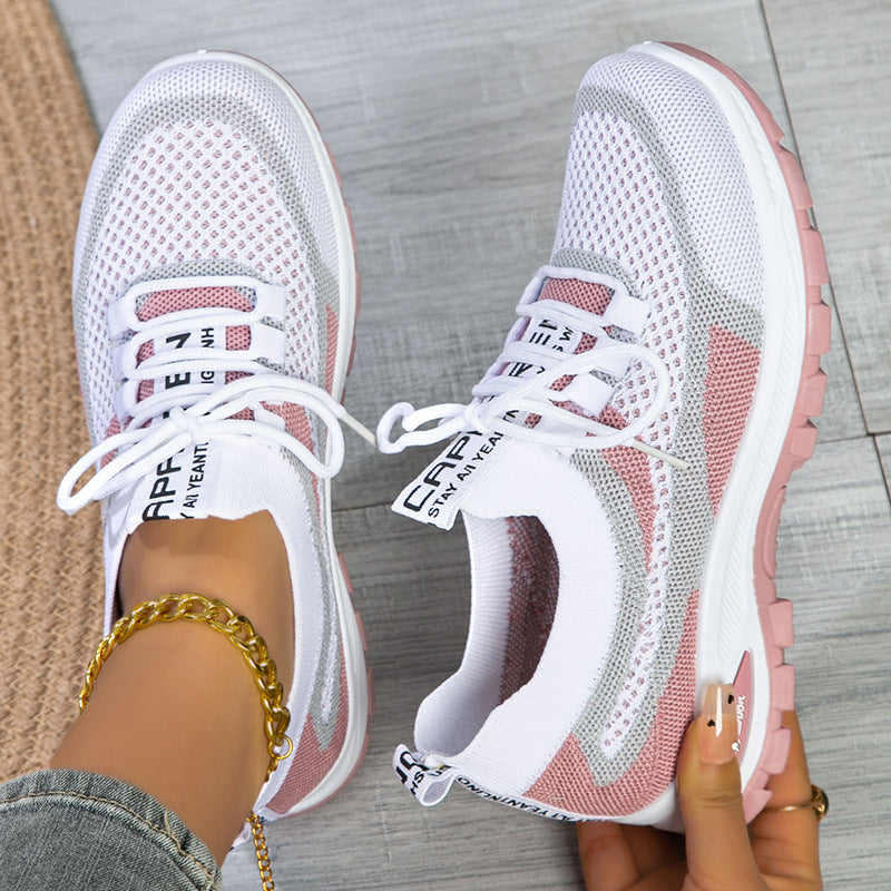Buy Women's Sporty Flyknit Mesh Shoes Low-cut Lightweight Casual And Versatile online at DLC Market
