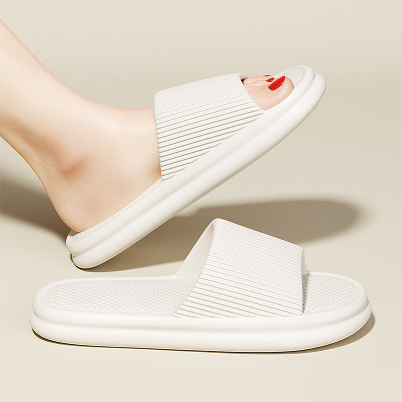 Buy Striped Design Home Slippers For Women Men Soft Anti-slip Floor Bathroom Slippers Solid House Shoes online at DLC Market